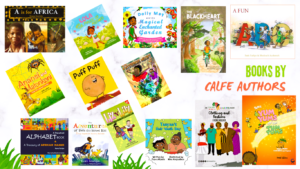 An image of a set of 14 books written by authors on the CALFE CIC team